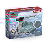 Schleich ELDRADOR CREATURES Jet des Glaces rétrofriction avec Mini Creature, Figurine Action/Aventure, 6 an(s), Bleu, Gris