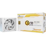 Seasonic Core GX-750-V2-WHITE, 750 Watt alimentation  Blanc, 1x GPU haute puissance 12 broches, 2x PCIe, gestion des câbles