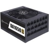 SilverStone SST-DA1650-G alimentation  modulaire 1650 watt Noir, 12x PCIe, 1650 W, 90 - 264 V, 43 - 63 Hz, Actif, 130 W, 1650 W