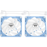 Thermaltake CT140 Reverse ARGB Sync PC Cooling Fan Hydrangea Blue ventilateurs de boîtier Bleu clair, 2 pièces, 140 x 140 x 25 mm, PWM