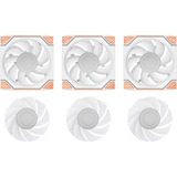 Thermaltake SWAFAN 120 EX INFINITY ARGB Sync PC Cooling Fan Wood Edition ventilateurs de boîtier Blanc, 3 pièces, 124 x 120 x 28 mm