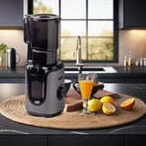 Unold 78275 SLOW JUICER Sam Centrifugeuse lente 300 W Charbon de bois Argent/Noir, Centrifugeuse lente, Charbon de bois, 80 tr/min, 0,8 L, 11 cm, 0,9 m