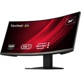 ViewSonic Display VG3419C écran plat de PC 86,4 cm (34") 3440 x 1440 pixels UltraWide Quad HD LED Noir Moniteur incurvé Noir (Mat), 1x DisplayPort, 1x HDMI, 1x USB-C, 3x USB-A, 1x RJ-45, 120 Hz, 86,4 cm (34"), 3440 x 1440 pixels, UltraWide Quad HD, LED, 3,5 ms, Noir
