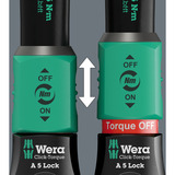Wera Click-Torque Lock A 5, 05075690001, Clé dynamométrique Noir/Vert