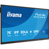 iiyama TE7512MIS-B4AG Écran d'affichage dynamique Écran plat interactif 190,5 cm (75") LCD Wifi 400 cd/m² 4K Ultra HD Noir Écran tactile Intégré dans le processeur Android 24/7, Affichage public Noir (Mat), Écran plat interactif, 190,5 cm (75"), LCD, 3840 x 2160 pixels, Wifi, 24/7