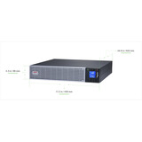 APC Easy UPS On-Line, 3000VA, Lithium-ion Noir/Argent, Double-conversion (en ligne), 3 kVA, 2700 W, Sinus, 110 V, 300 V
