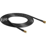 DeLOCK 2m SMA m/f câble coaxial CFD200 Noir, Adaptateur Noir, 2 m, CFD200, SMA, SMA, Noir