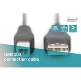 Digitus Câble de connexion USB 2.0 USB-A (mâle) > USB-B (mâle) Noir