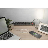 Digitus Multiprise de bureau 6 prises, 3x USB Argent/Noir