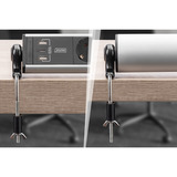 Digitus Multiprise de bureau 6 prises, 3x USB Argent/Noir
