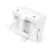 Digitus Plaque frontale 1 port, 45x45mm, coudée, Finition Blanc