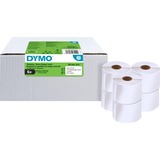 Dymo LW grandes étiquettes autocollantes authentiques pour expéditions et badges nominatifs | 54 mm x 101 mm | 6 rouleaux de 220 étiquettes (1 320 étiquettes) | pour les étiqueteuses LabelWriter Blanc, Imprimante d'étiquette adhésive, Papier, Permanent, Rectangle, LabelWriter