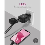ICY BOX IB-PS1030-PD Universel Noir Secteur Charge rapide Intérieure Noir, 2x USB-C, 1x USB-A, Intérieure, Secteur, 20 V, Noir