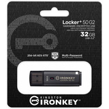 Kingston IronKey Locker+ 50 G2 32 GB, Clé USB Anthracite