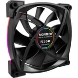 Montech AX120 PWM 120x120x25 ventilateur de boîtier RGB  Noir, 120 x 120 x 25 mm