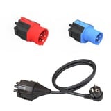 NRGkick Set d'adaptateurs de prise standard (UE) 16A 5P, 16A 3P, prise de terre Noir