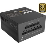 NZXT C750 unité d'alimentation d'énergie 750 W 24-pin ATX ATX Noir Noir, 750 W, 100 - 240 V, 50/60 Hz, 10 - 5 A, Actif, 100 W