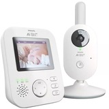 Philips Baby monitor SCD833/26 moniteur vidéo pour bébé 300 m FHSS Blanc, Moniteur pour bébé Blanc, 300 m, 50 m, FHSS, 2,4 GHz, Blanc, 6,86 cm (2.7")