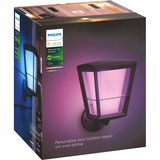 Philips White & Color Ambiance Econic Outdoor lampe murale sur pied, Lumière LED Noir