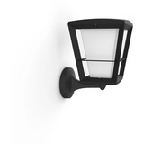 Philips White & Color Ambiance Econic Outdoor lampe murale sur pied, Lumière LED Noir