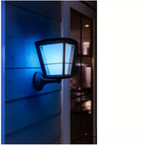 Philips White & Color Ambiance Econic Outdoor lampe murale sur pied, Lumière LED Noir