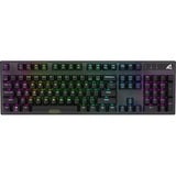 Sharkoon Skiller SGK20 Brown RGB clavier gaming mécanique Noir, Layout BE (AZERTY), Huano Brown, 100%