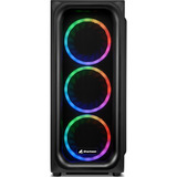 Sharkoon TK5M RGB reconditionné boîtier midi tower Noir | 3x USB-A | Window