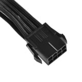 SilverStone 8pin - EPS12V 8pin(4+4), 0.3m 0,3 m, Câble d'extension Noir, 0.3m, 0,3 m, 8-pin(4+4) EPS12V, Mâle/Mâle, Noir
