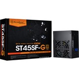 SilverStone ST45SF-G unité d'alimentation d'énergie 450 W 24-pin ATX SFX Noir alimentation  Noir, 450 W, 90 - 264 V, 700 W, 47 - 63 Hz, +12V,+3.3V,+5V,+5Vsb,-12V, Actif, Vente au détail