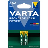 Varta 56703 Batterie rechargeable AAA Hybrides nickel-métal (NiMH) Batterie rechargeable, AAA, Hybrides nickel-métal (NiMH), 1,2 V, 2 pièce(s), 800 mAh