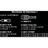 Wera Bit-Check 30 Stainless 1, 30 pièces, Set d'embouts de vissage 