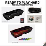 XFX Radeon RX 9070 XT OC Mercury RGB Magnetic Air, Carte graphique Noir, RDNA4, GDDR6, 3x DisplayPort, 1x HDMI 2.1