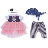ZAPF Creation BABY born® Costume de fille pirate 43cm, Accessoires de poupée 