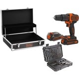 BLACK+DECKER Perceuse-visseuse à percussion sans fil BDCHD18B2FC, 18 volts, Perceuse à percussion Noir/Orange