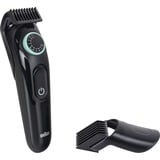 Braun BeardTrimmer 3 BT3411 Batterie 40 2 cm Noir, Vert, Tondeuse à barbe Noir/Menthe, Lavable, Batterie, Noir, Vert