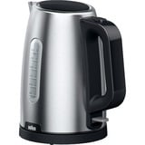 Braun PurShine WK102AI-WK1500BK bouilloire 1,7 L 2200 W Noir, Acier inoxydable Acier inoxydable/Noir, 1,7 L, 2200 W, Noir, Acier inoxydable, Métal, Indicateur de niveau d'eau, Arrêt de sécurité en cas de surchauffe