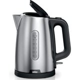 Braun WK 1500 bouilloire 1,7 L 2200 W Noir, Acier inoxydable Acier inoxydable/Noir, 1,7 L, 2200 W, Noir, Acier inoxydable, Indicateur de niveau d'eau, Arrêt de sécurité en cas de surchauffe