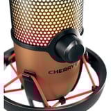 CHERRY UM 9.0 PRO RGB Noir, Cuivre Microphone de table Noir/cuivre, Microphone de table, 24 bit, 192 kHz, 122 dB, Avec fil, USB