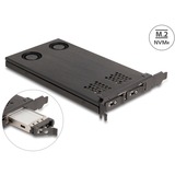 DeLOCK Carte PCI Express x16 Delock cadre amovible pour 2 x M.2 NVMe SSD - Bifurcation, Cadrage 