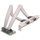 DeLOCK Mini PCIe I/O PCIe, 2x Série RS-232, Carte d'interface 