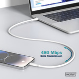 Digitus AK-600108-020-W, Câble Blanc