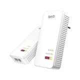FRITZ! 1240 AX WLAN Set, Powerline Powerline 1240 AX WLAN Set, 1200 Mbit/s, Gigabit Ethernet, 10,100,1000 Mbit/s, Wi-Fi 6 (802.11ax), Monobande (2,4 GHz), 600 Mbit/s
