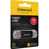 Intenso Twist Line 16 GB, Clé USB Anthracite/transparent