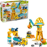 LEGO DUPLO Town Chantier avec véhicules de construction - Set 3 en 1, Jouets de construction 