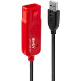 Lindy 42782 câble USB 12 m USB 2.0 USB A Noir, Câble d'extension Noir/Rouge, 12 m, USB A, USB A, USB 2.0, 480 Mbit/s, Noir