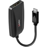 Lindy Convertisseur USB Type C vers DisplayPort 8K60 Noir, 0,13 m, USB Type-C, DisplayPort, Mâle, Femelle, Droit