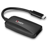 Lindy Convertisseur USB Type C vers DisplayPort 8K60 Noir, 0,13 m, USB Type-C, DisplayPort, Mâle, Femelle, Droit