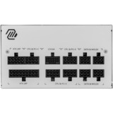 MSI MAG A850GL PCIE5 WHITE unité d'alimentation d'énergie 20+4 pin ATX ATX Blanc alimentation modulaire 850 watt Blanc, 4x PCIe, 850 W, 100 - 240 V, 47 - 63 Hz, 8 A, 4 A, Actif