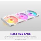 NZXT F420 RGB ventilateurs de boîtier Blanc, 3 pièces, 420 x 140 x 25 mm, PWM