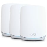 Netgear ORBI RBK763s Tri-band Mesh WiFi 6, Routeur maillé Blanc, 1x ORBI-routeur (RBR760) + 2x ORBI-satellite (RBS760)